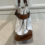 Coach Vintage K0720-F11199 Hampton Satchel White & Brown Leather Handbag Classic Photo 5