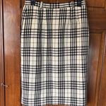 Christian Dior Classic Black and White Plaid Skirt Size 12 Photo 2