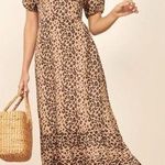 Reformation  Hannah Leopard/Cheetah Print Midi Dress Photo 0