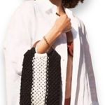 NWT Curateur x Laude The Label Black Cream Boho Gabby Crochet Bag Photo 8