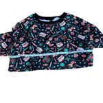 SheIn Christmas Candy Cane Cropped Long Sleeve L Photo 3