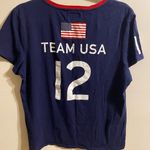 Ralph Lauren Women's  2012 Team‎ USA London Olympics #12 Blue T-Shirt Size XL Photo 1