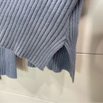 Princess Polly Cropped Ribbed Wool Blend Cardigan Sweater Blue M/L Photo 3