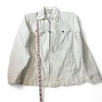 Denim Zip Up‎ Jacket White Size M Photo 5