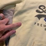 Superdry  Hooded Sweatshirt Size 10 Light Yellow Embroidered‎ Flowers Womens Photo 2