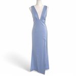 NBD  Revolve Zeb Light Baby Blue Event Formal Maxi Gown Low Back Size Small Photo 2