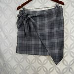 Lovers + Friends Lovers + Friends Houndstooth Julie Faux Wrap Checkered Mini Skirt Size L NWT Photo 4