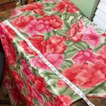 Vintage Floral Kimono Dress Hawaiian tropical Mumu Red Size L Photo 7