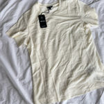 Allbirds Women’s Natural Run Tee Large Cream Yellow NWT Fitness Exercise Shirt Photo 0