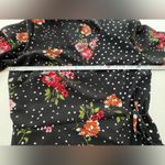 Soul Cake  Black Floral Mini Wrap Dress 
Size Large Photo 3