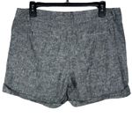Apt. 9  SZ 8 Torie Shorts Linen Blend Zip-Fly Pockets Cuffed Mid-Rise Gray Photo 2