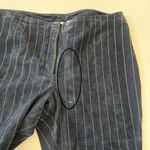 wilson's leather Vintage Wilson Leather Maxima Suede Navy Striped Pencil Pants Size 16 Photo 7