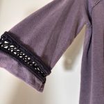 Free People  Overaized Boho Crochet Distressed Tunic v neck size small Photo 5