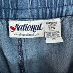 National floral embroidered hemmed jeans size 22W Blue Photo 5