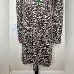 Uncle Frank NTM: Chocolate Brown & Cream Patterned Chemise Retro Dress Size M Photo 3