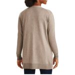 Members Mark Cashmere & Wool Blend Open Cardigan Beige Size Small. Toasted Heather. Photo 1