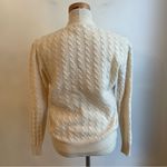 Vintage 80s Daniel Caron Cream Cable Knit Cardigan Wool Angora Wool Medium Photo 4