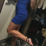 Lee Love, Nickie  Tight Blue Dress Photo 1