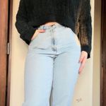 Silence + Noise Green Knit Crop Sweater Photo 0