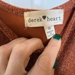 Derek Heart  Bronze Metallic Cutout Jumpsuit NYE Holiday Party Strappy Back S Photo 3