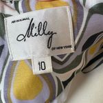 Milly  of New York Silk Blend Halter Dress Size 10 Geometric Party Cocktail Photo 5