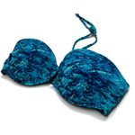 Gideon Oberson Blue Halter Bandeau Bikini with Top Strap Detail Size undefined Photo 2