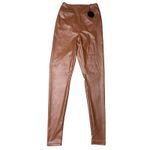 Aerie Offline By  Real Luxe Faux Leather Hi Rise Leggings Size Small Brown Winter Photo 2