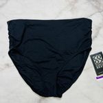Coco reef  Womens High Waist Bikini Bottom Size 2XL Black New Shirred Slimming Photo 0