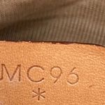 CELINE Macadam Blason Triumph Dark Brown Hand Bag Leather Stripes Authentic Photo 10