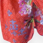 Label Ritu Kumar Art to Wear Orange Floral Print Top LRK Size 3 Red Size M Photo 4