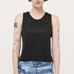 Lululemon Breeze By Muscle Crop Tank *Logo - Black / Black - 6 Photo 0