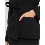 Tuckernuck Black Gracie Wrap Blazer M Tie Belt Long Sleeve Pockets $248 NWT Size M Photo 1