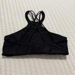 PilyQ  Women's Inca Embroidered Gypsy Halter Bikini Top Sz D Cup Black Boho Photo 5