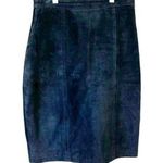 Vintage Cayenne black suede leather skirt Size 8 Photo 0