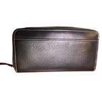 Kate Spade  Black Pebbled Leather Zip Around Continental Wallet EUC‎ Photo 1