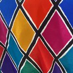 Alia Multicolored Diamond Design Bomber Jacket size Large Photo 10