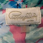 Campanella Tropical Pink Blue Floral Dress Size S Photo 7