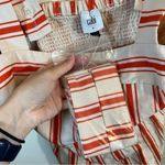 CAbi ✨ 6102 Cream Orange Striped Brunch Top Size S Photo 5