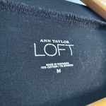 Loft Black S/S Scoop Neck Top Size M EUC Photo 4