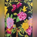 Vintage Kitty Hawk for Vivian Wang floral sweater pullover oversized medium Black Photo 1