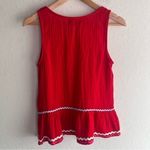 Michael Stars  Red Sleeveless Holiday Blouse Photo 2