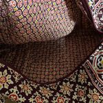 Vera Bradley Maroon Medallion Medium Duffle Bag Zip Close Photo 5
