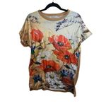 ✨Misslook Summer Floral Short Sleeve Casual Cotten Blend Sz Large Tee✨ Orange Photo 1