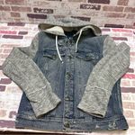 Free People Blue Denim Distressed Jacket with Button Detail M Photo 4