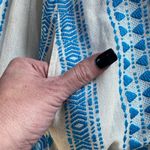 Elan Womens White Blue Geometric Print Halter Neck Mini Dress Beach Cover Up XL Photo 6