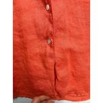 Banana Republic  Womens Orange 100% Irish Linen Button Down Shirt Size S Photo 5