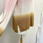 Anthropologie Ombre Dip-Dyed V-Neck Long Sleeve Pullover Sweater size Medium Photo 4