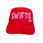 Taylor Swift SWIFTIE Trucker Hat in Red with Pink Glitter Photo 0