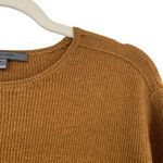 John Varvatos Womens Merino Wool Silk Blend Ribbed Knit Sweater Brown Size Mediu Size M Photo 2