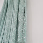 Jessica Simpson Jumpsuit Womens M Green White Polka Dot Wide Leg Smocked Straps Photo 8